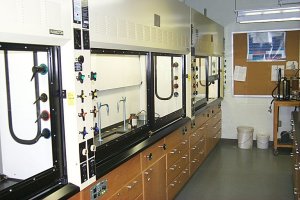 Fully equipped organic chemistry lab