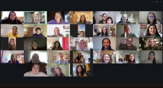 lots of faces on an online (Zoom) meeting