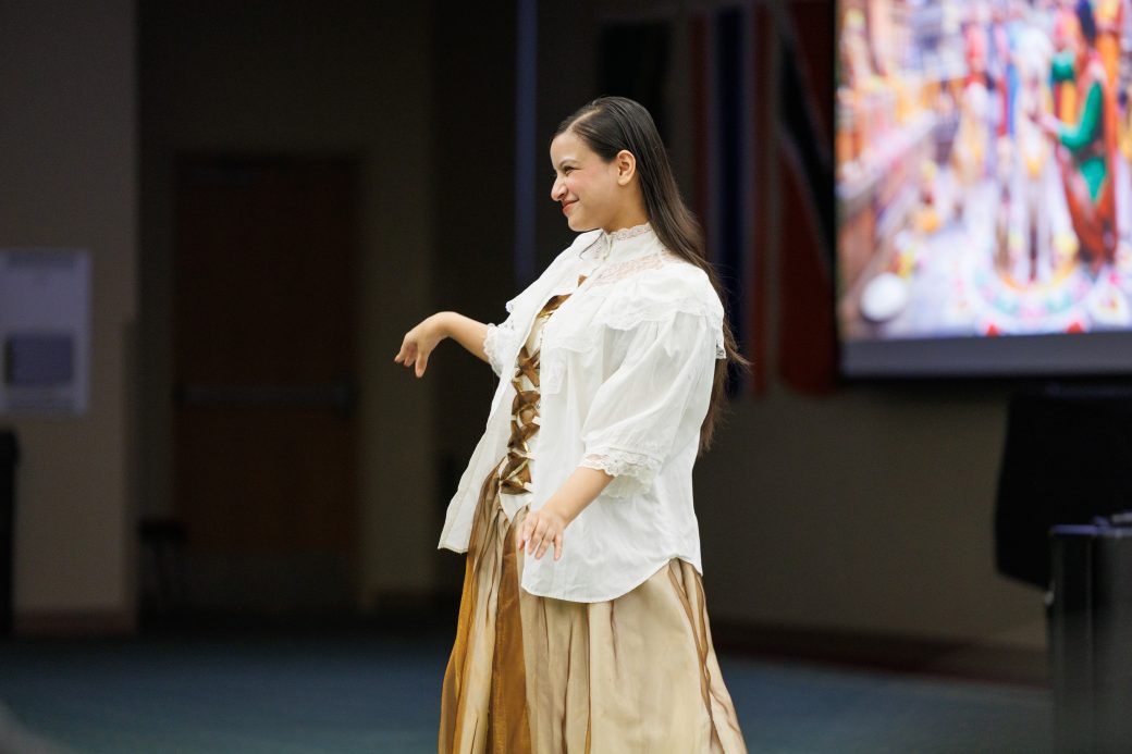 Woman dancing.