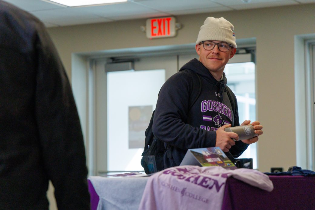 Students at the Connect Goshen Day table