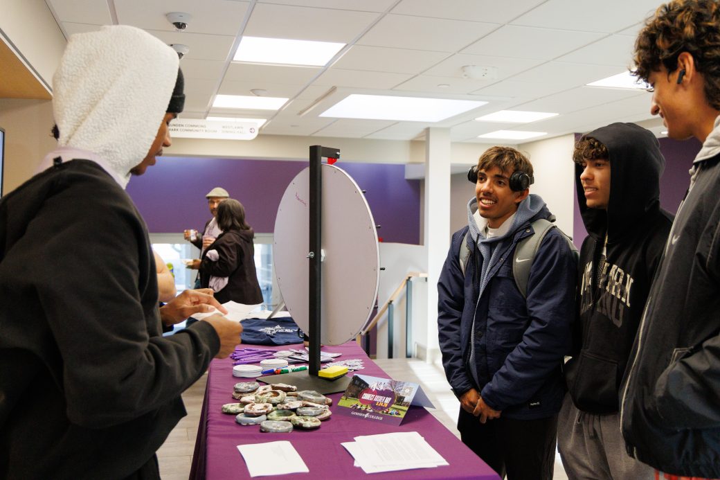 Students at the Connect Goshen Day table