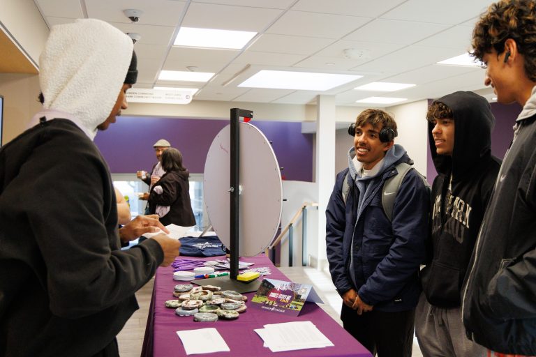 Students at the Connect Goshen Day table