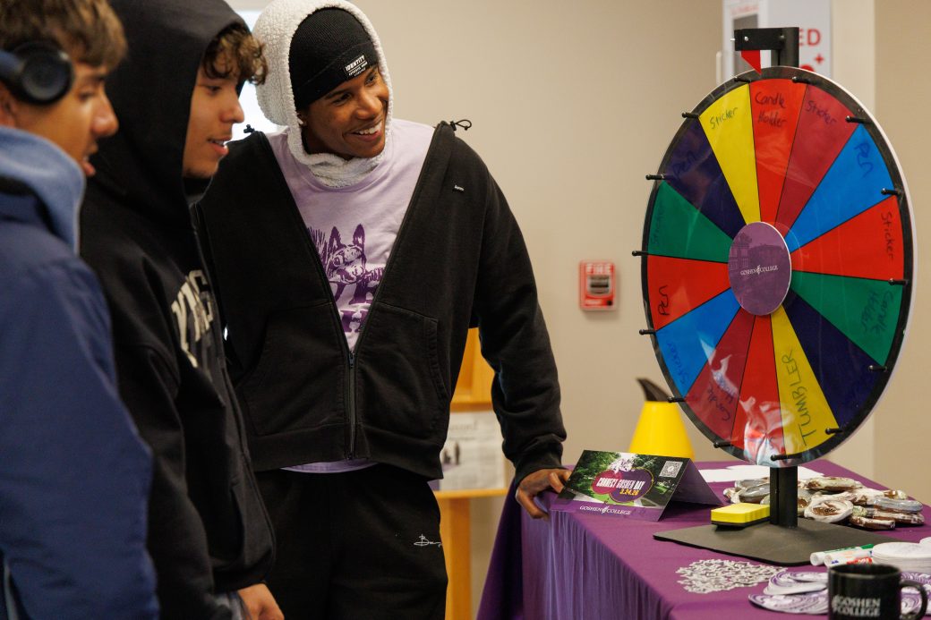Students at the Connect Goshen Day table