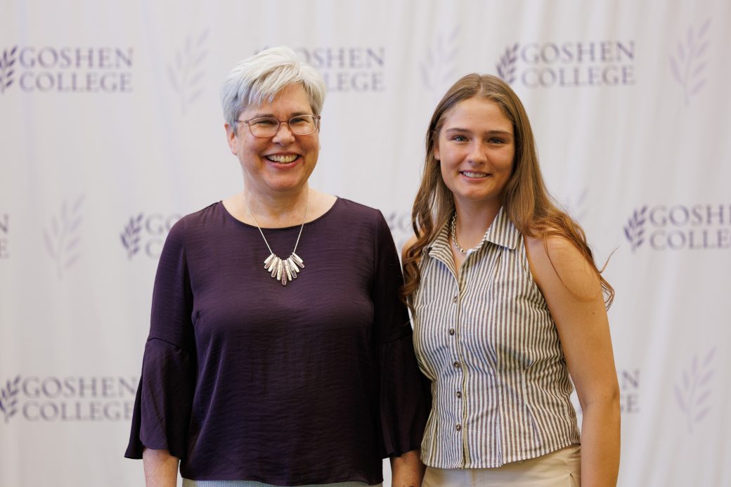 Ella with President Rebecca Stoltzfus