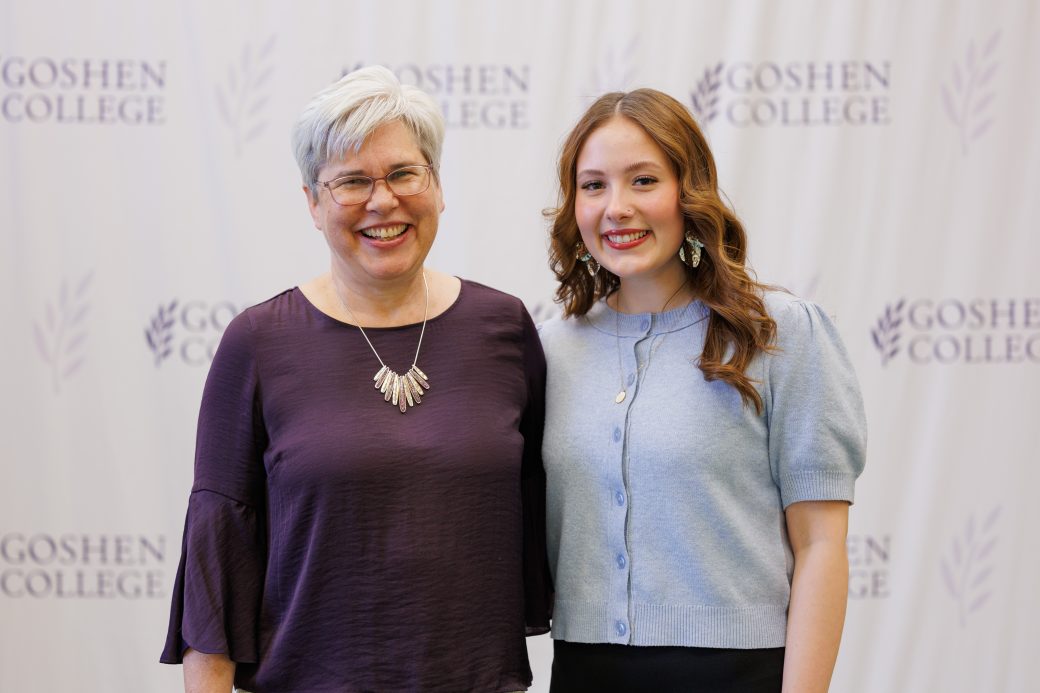 Ellie with President Rebecca Stoltzfus