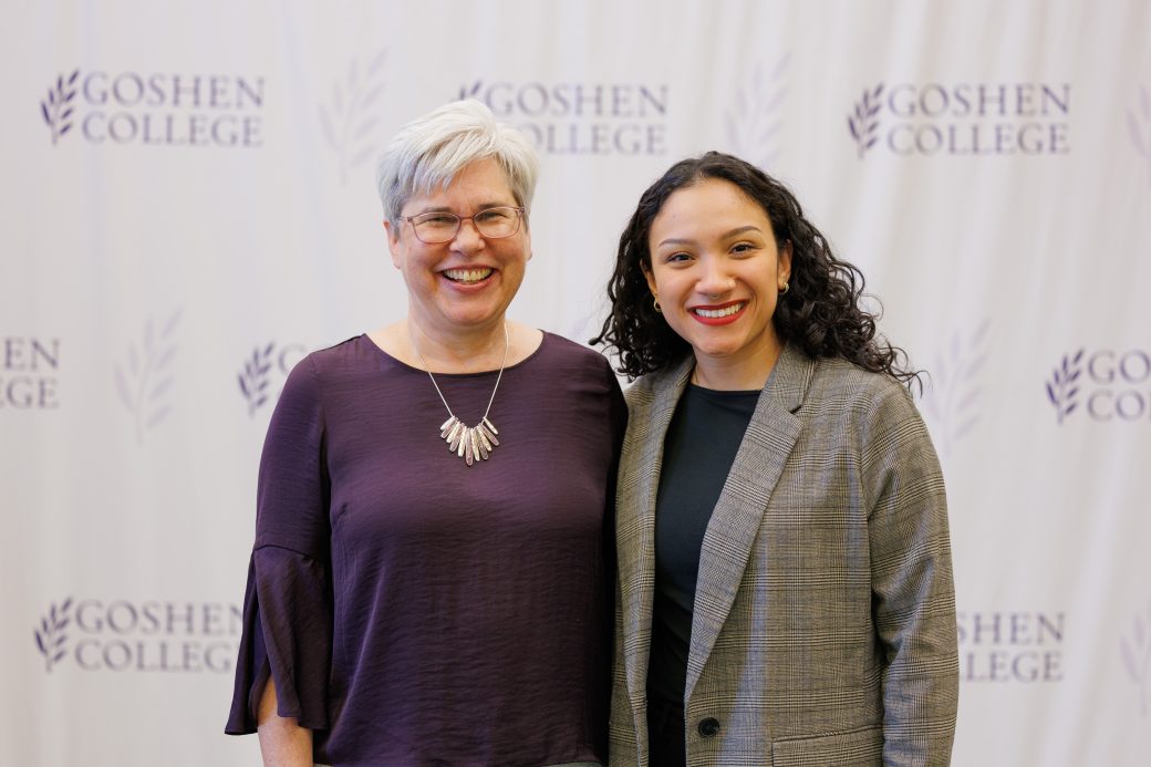Eliza with President Rebecca Stoltzfus