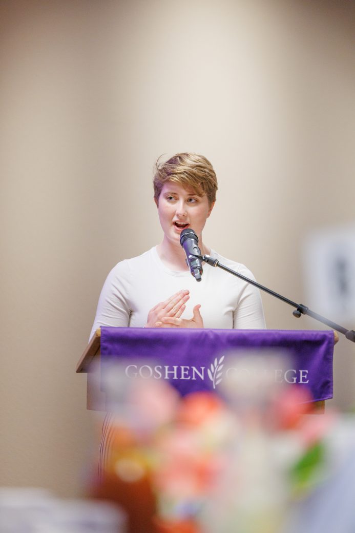 Senior Kate speaking
