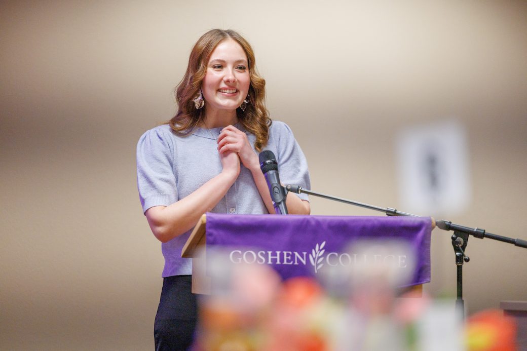 Student Ellie speaking