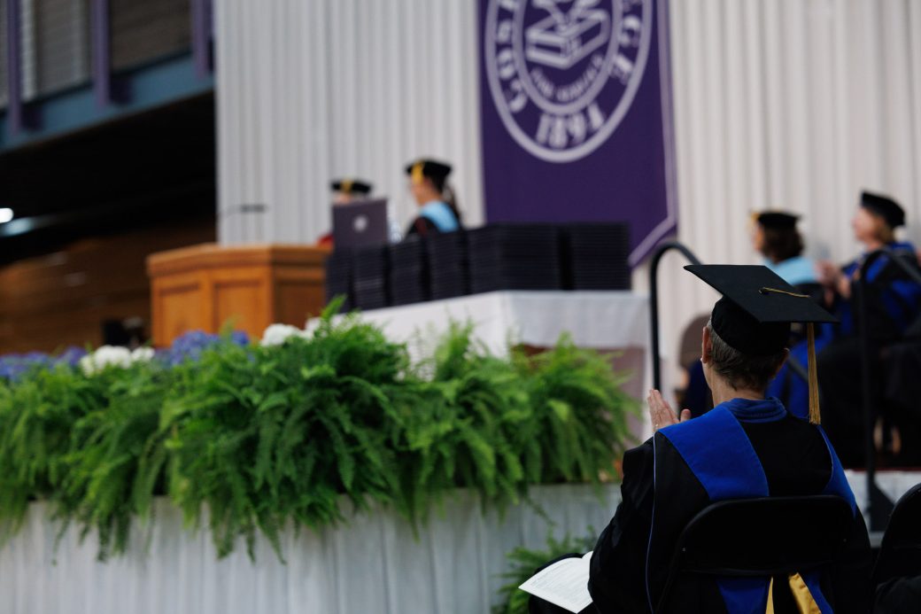 Graduate perspective of the speakers at commencement