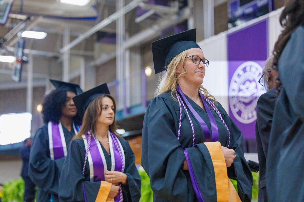 MSN Graduate walking to get their sash