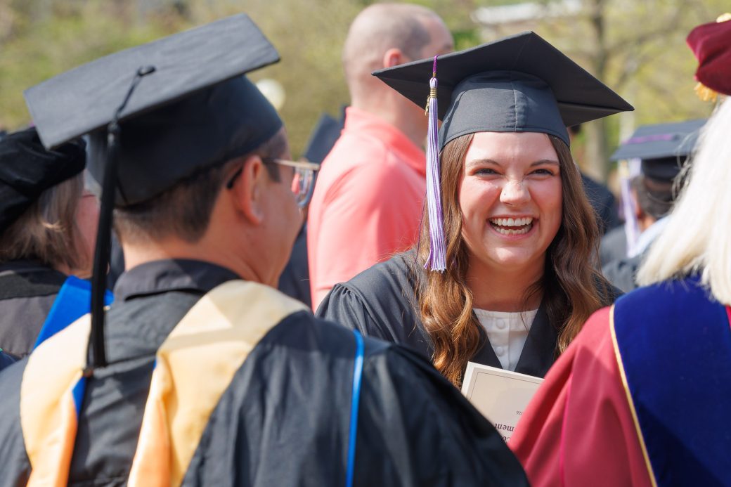 Happy and laughing graduate