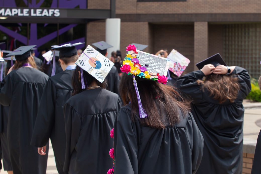 Decorative floral mortarboard