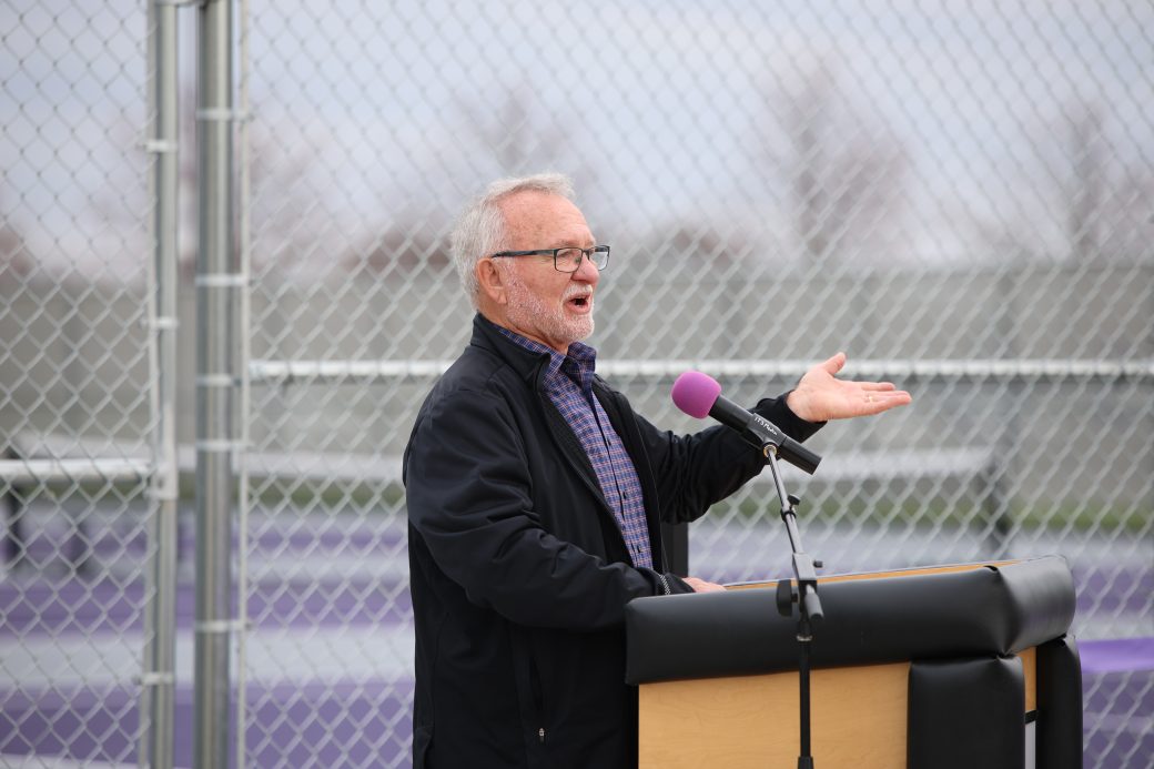 Man speaking at podium
