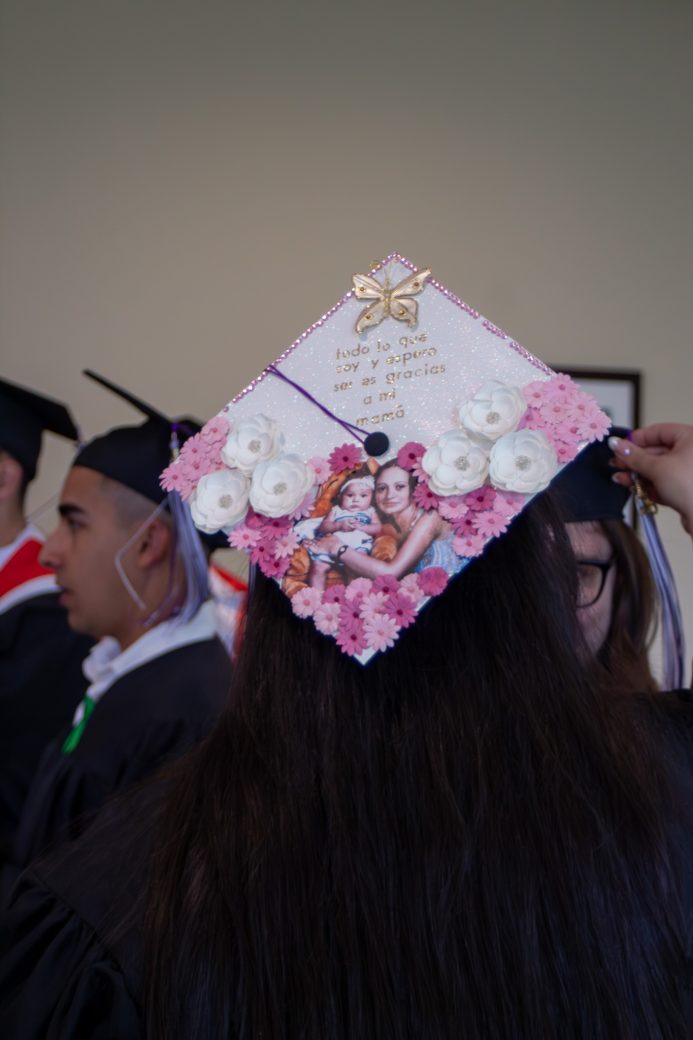 Close up of mortarboard