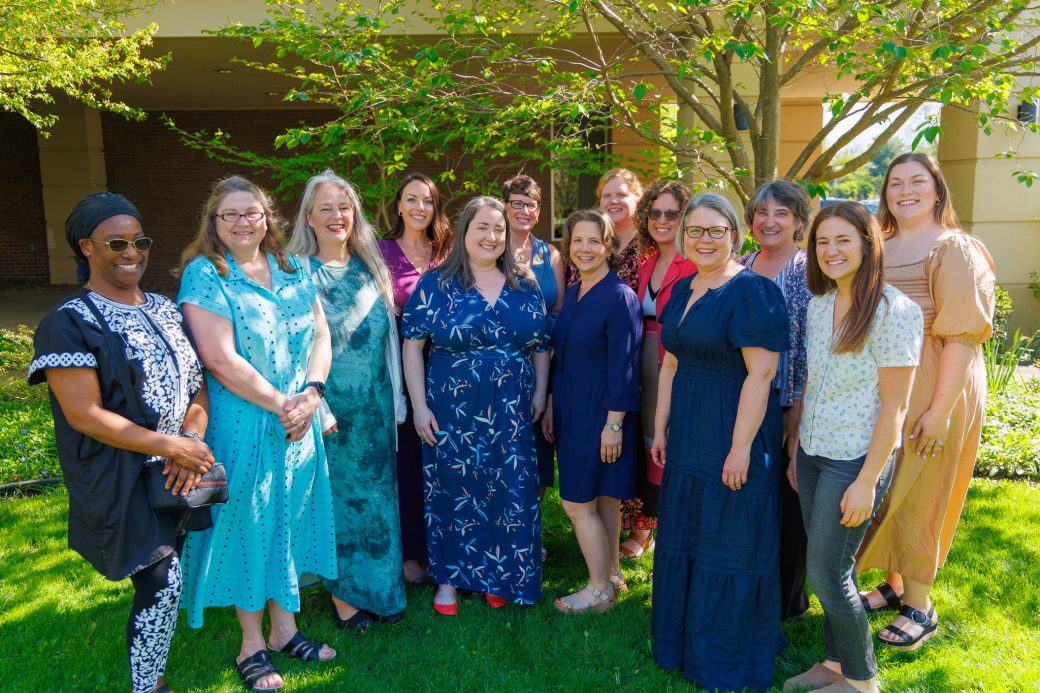 Group of Goshen College nurse faculty and staff posing for photo