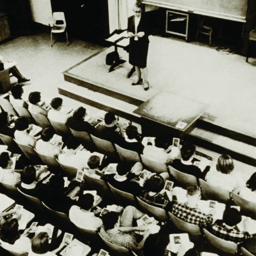 Mary Oyer teaching a class