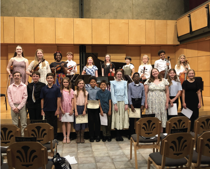 piano and strings cohort photo in reith recital hall
