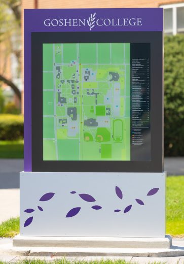 new college map in front of westlawn and AD.